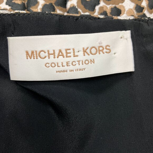 Michael Kors Collection Khaki Multi 2020 Leopard Print Jacquard Mini Dress - Picture 4 of 5